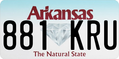 AR license plate 881KRU