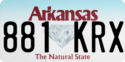 AR license plate 881KRX