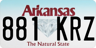 AR license plate 881KRZ