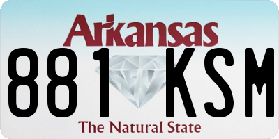 AR license plate 881KSM