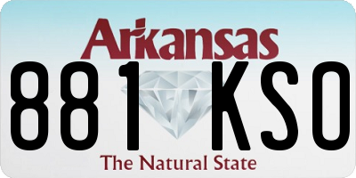 AR license plate 881KSO