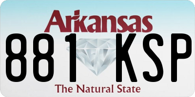 AR license plate 881KSP