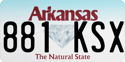 AR license plate 881KSX