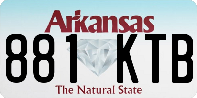 AR license plate 881KTB