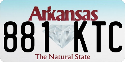 AR license plate 881KTC
