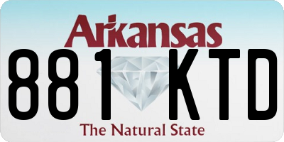 AR license plate 881KTD