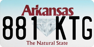 AR license plate 881KTG