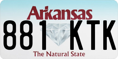 AR license plate 881KTK