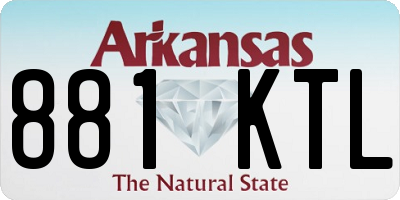 AR license plate 881KTL