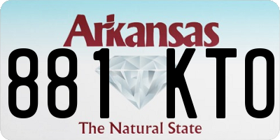 AR license plate 881KTO