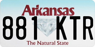 AR license plate 881KTR