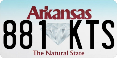 AR license plate 881KTS