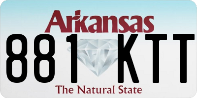 AR license plate 881KTT
