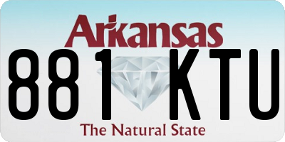 AR license plate 881KTU