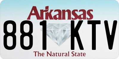 AR license plate 881KTV