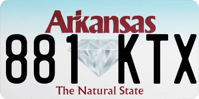 AR license plate 881KTX