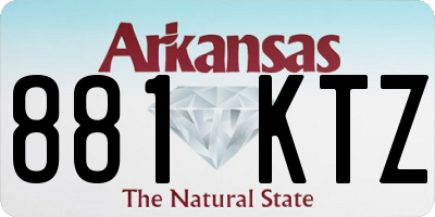 AR license plate 881KTZ