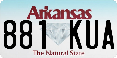 AR license plate 881KUA