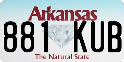 AR license plate 881KUB