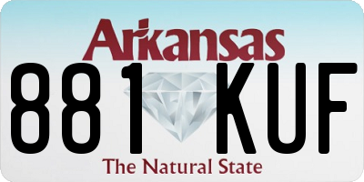 AR license plate 881KUF