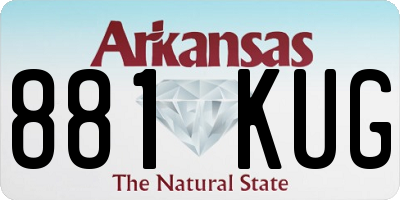 AR license plate 881KUG