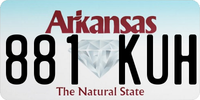 AR license plate 881KUH
