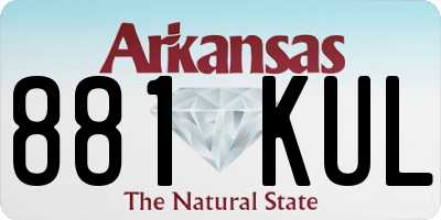 AR license plate 881KUL