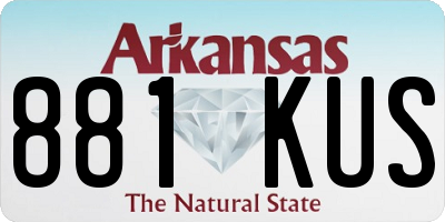 AR license plate 881KUS