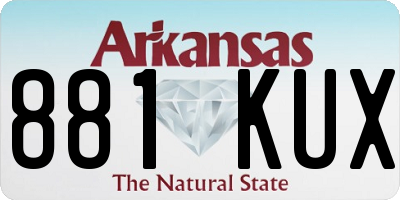 AR license plate 881KUX