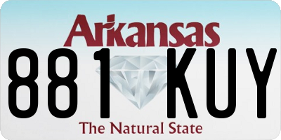 AR license plate 881KUY