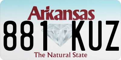 AR license plate 881KUZ