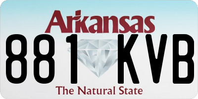 AR license plate 881KVB