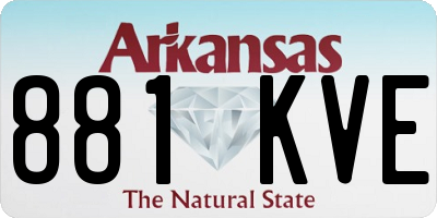 AR license plate 881KVE