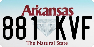 AR license plate 881KVF