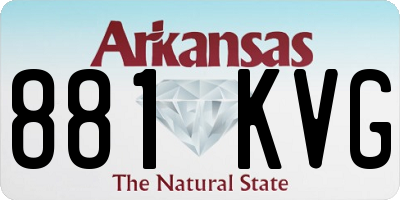 AR license plate 881KVG