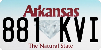 AR license plate 881KVI