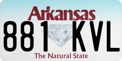 AR license plate 881KVL