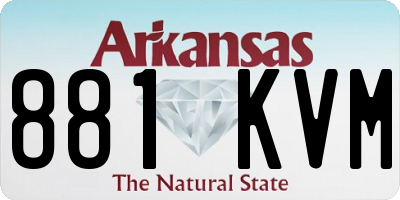 AR license plate 881KVM