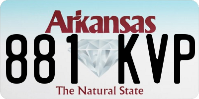 AR license plate 881KVP