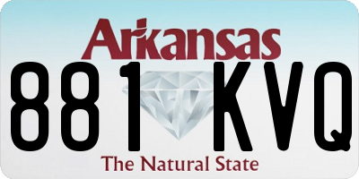 AR license plate 881KVQ