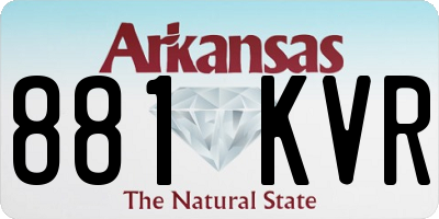AR license plate 881KVR