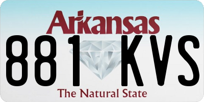 AR license plate 881KVS
