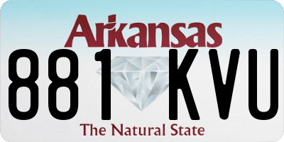 AR license plate 881KVU