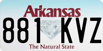 AR license plate 881KVZ