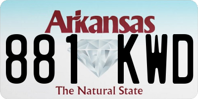 AR license plate 881KWD