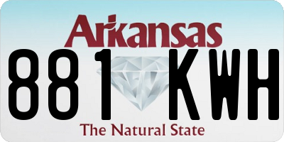 AR license plate 881KWH