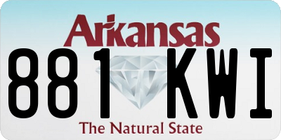 AR license plate 881KWI