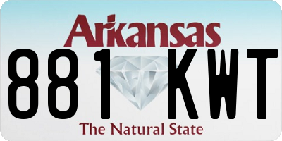 AR license plate 881KWT