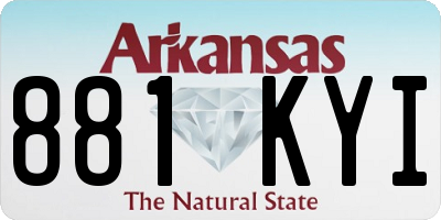 AR license plate 881KYI