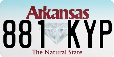 AR license plate 881KYP